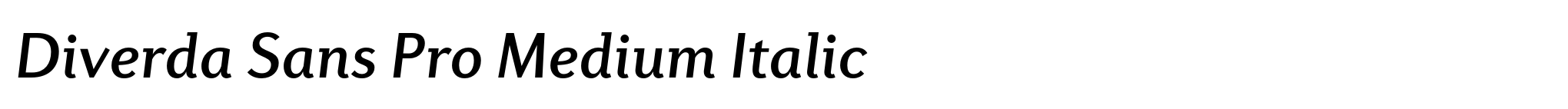 Diverda Sans Pro Medium Italic image